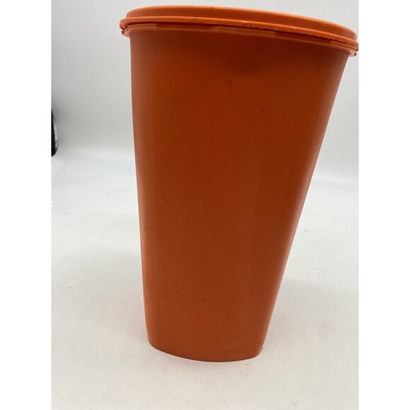 Tupperware 10.5” Tall Harvest Orange Canister 1222-3 With Lid Servalier Vintage - Picture 4 of 9